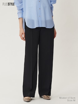 【丈長め】ワイドパンツ（ダブルクロス）