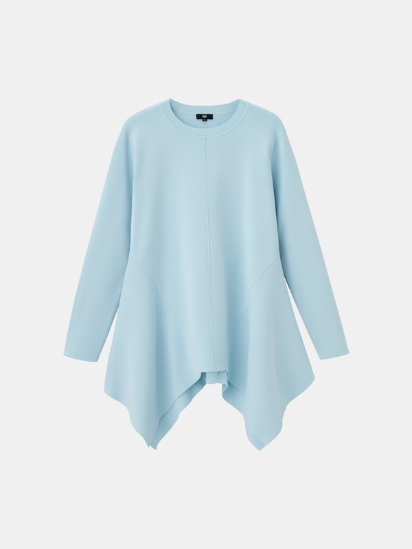 コットンブレンドイレギュラーヘムセーター