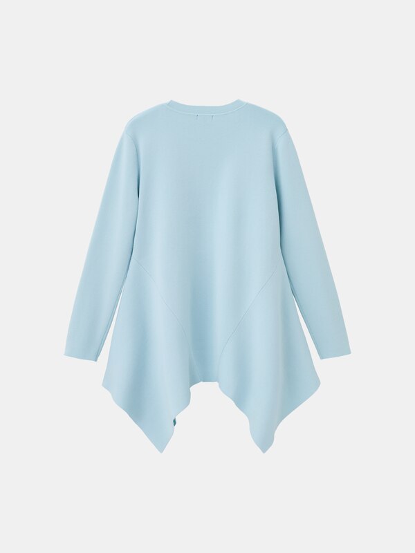 コットンブレンドイレギュラーヘムセーター