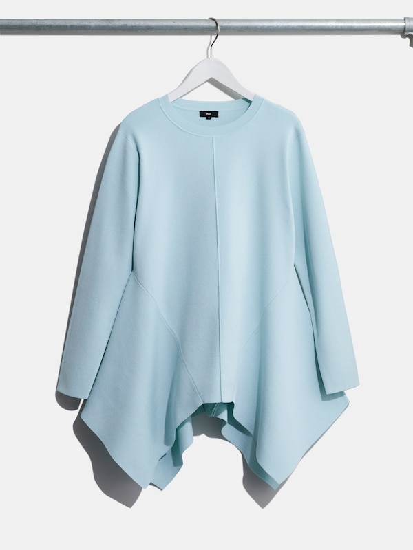 コットンブレンドイレギュラーヘムセ��ーター