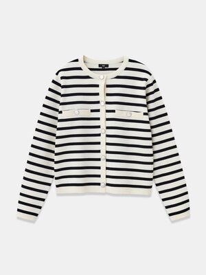 コットンブレンドメタルボタンカーディガン