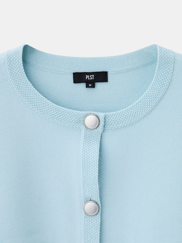 コットンブレンドメタルボタンカーディガン