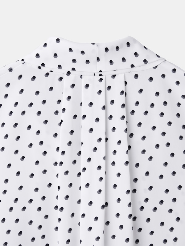 ドットプリントボウタイブラウス