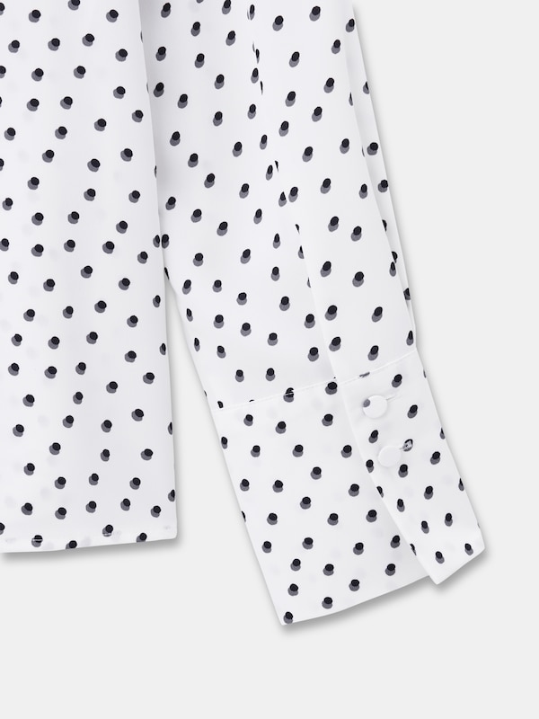 ドットプリントボウタイブラウス