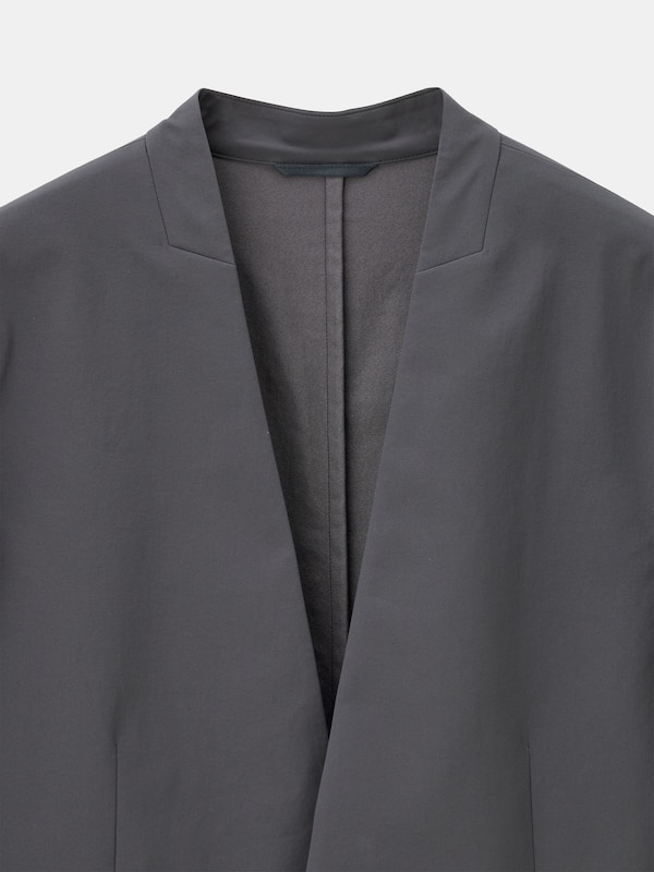 テックストレッチノーカラージャケット