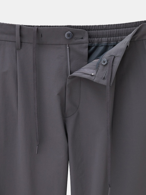 テックストレッチワンタックテーパードパンツ