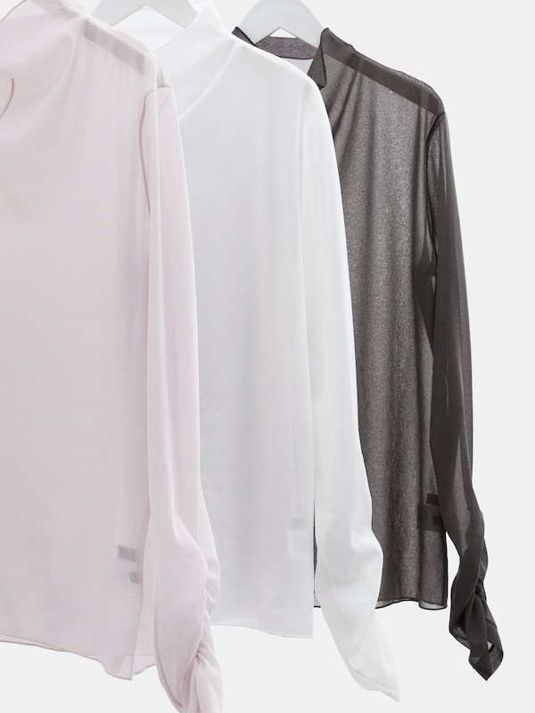 シャーリングスリーブシアープルオーバー