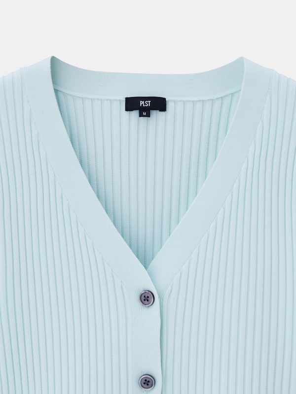 ホールガーメント®Vネックペプラムカーディガン