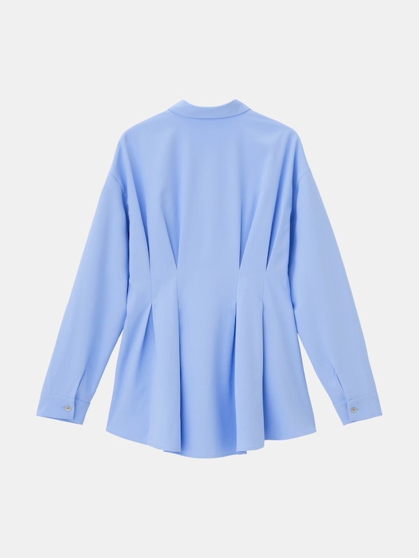 ドレーピーペプラムシャツ