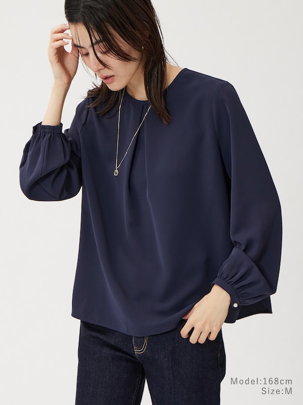 UVカットフロントタックTブラウス