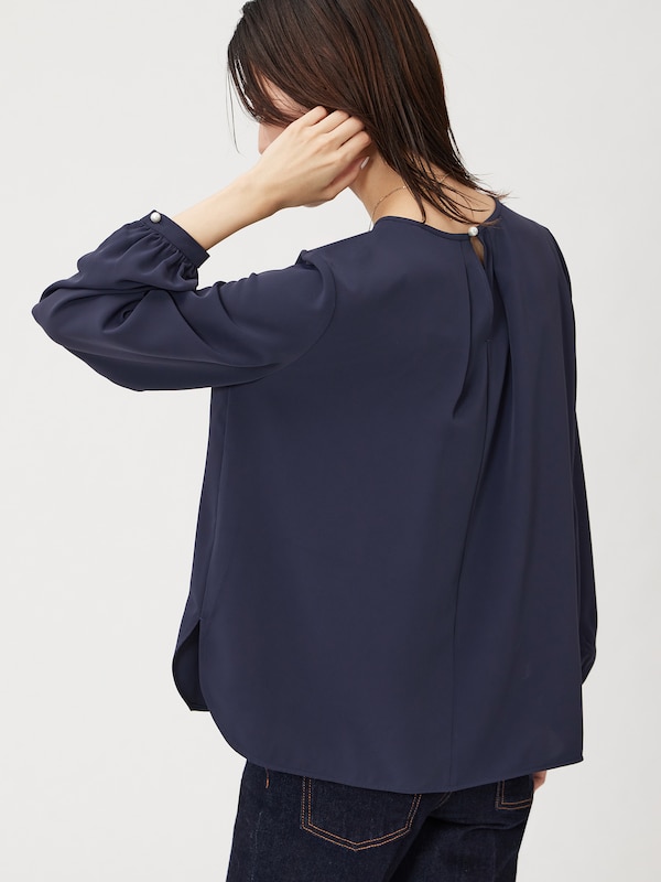 UVカットフロントタックTブラウス