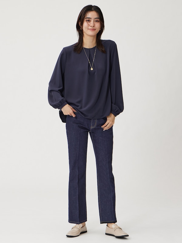 UVカットフロントタックTブラウス