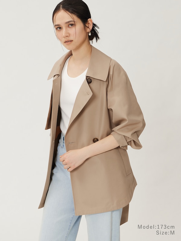 リラクシーショートトレンチコート