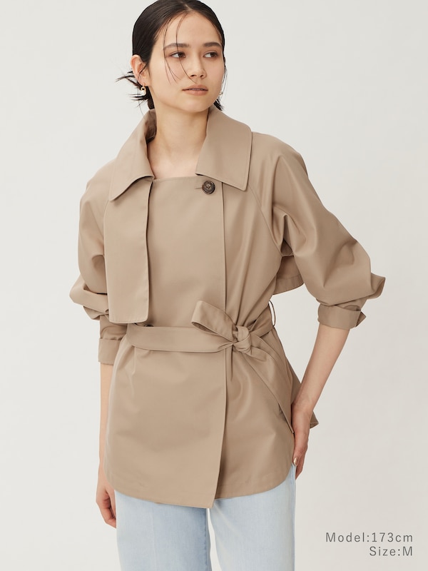 リラクシーショートトレンチコート