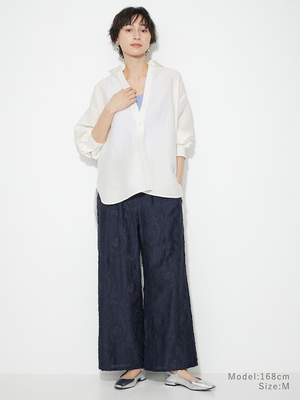 リネンブレンドオーバーサイズシャツ