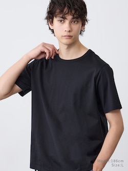 【値下げしました】シルキーコットンクルーネックTシャツ（半袖）