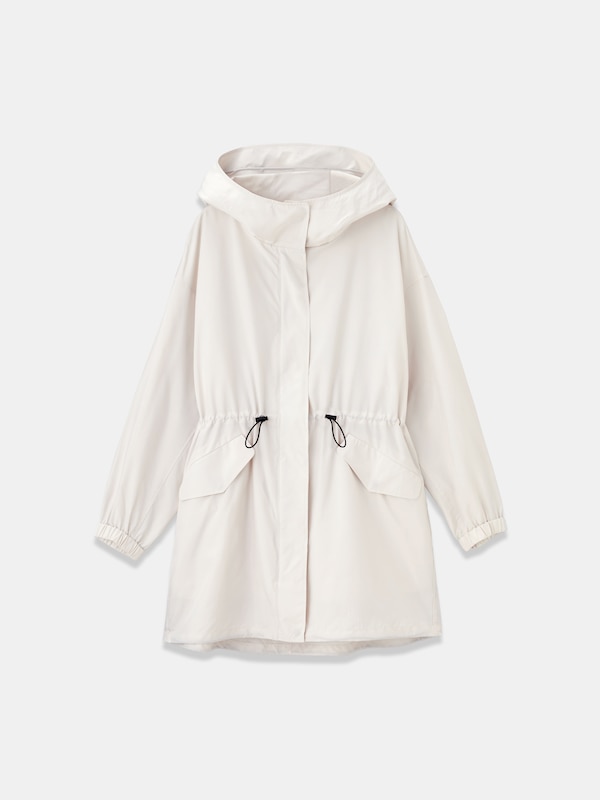 リモンタドローストリングフーデッドミドルパーカ