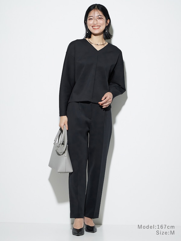 スキューバジャージーテーパードパンツ