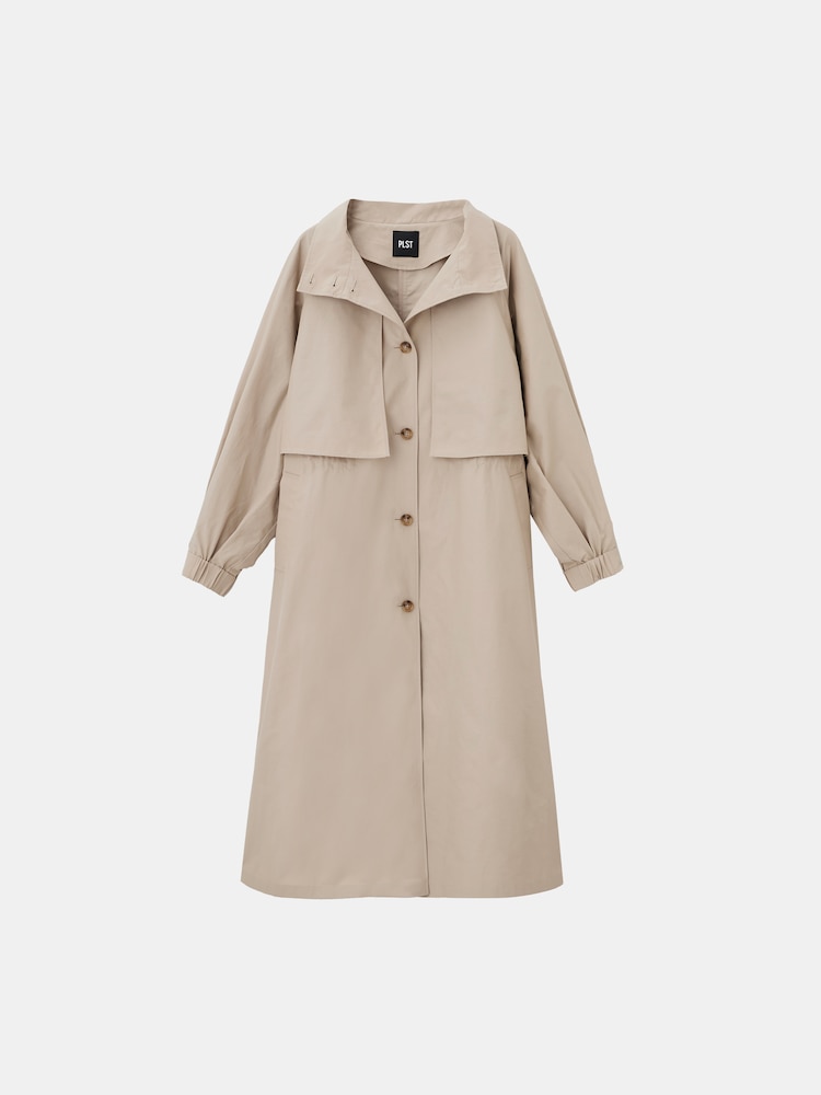 PLST(プラステ)公式 | コットンブレンドスタンドカラーコート 