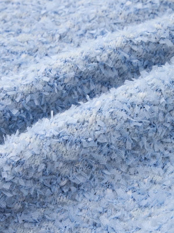 ニットツイードジップアップカーディガン