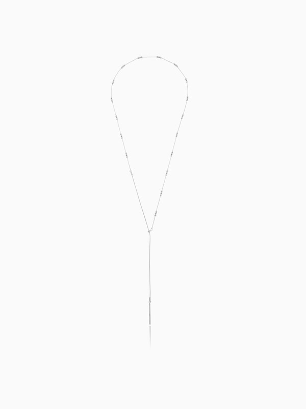 ボールチェーンラリエットネックレス