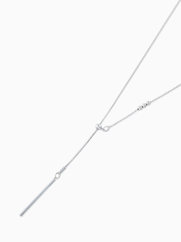 ボールチェーンラリエットネックレス