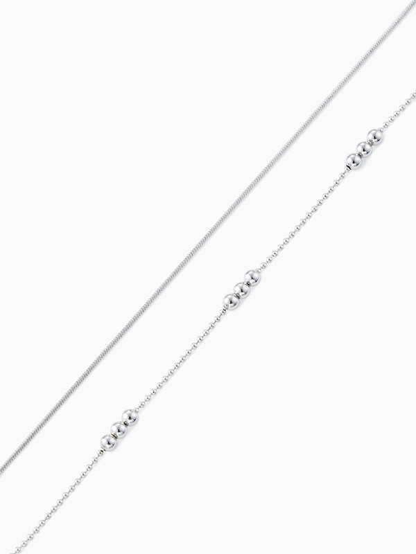 ボールチェーンラリエットネックレス