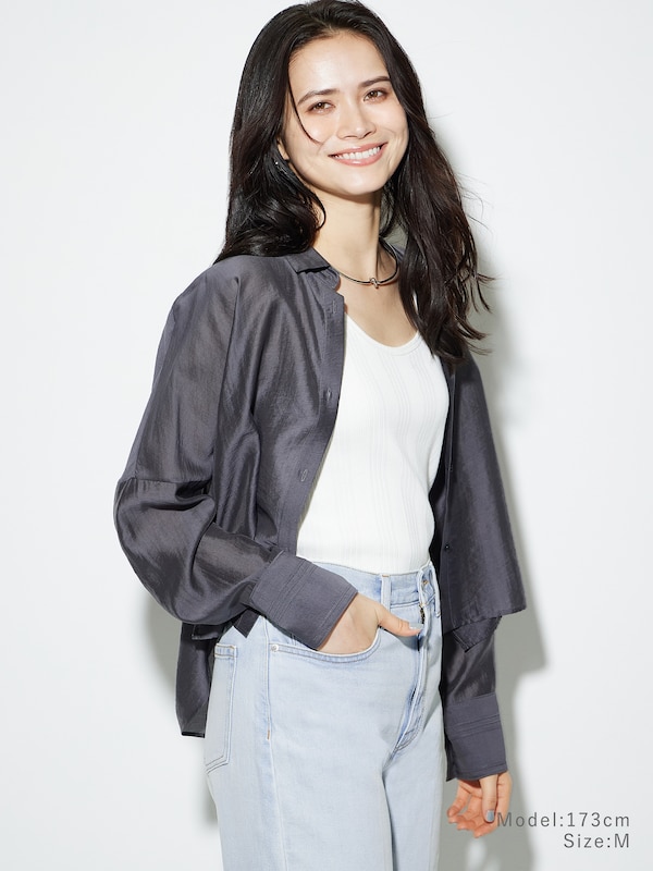 シアークロップドシャツ