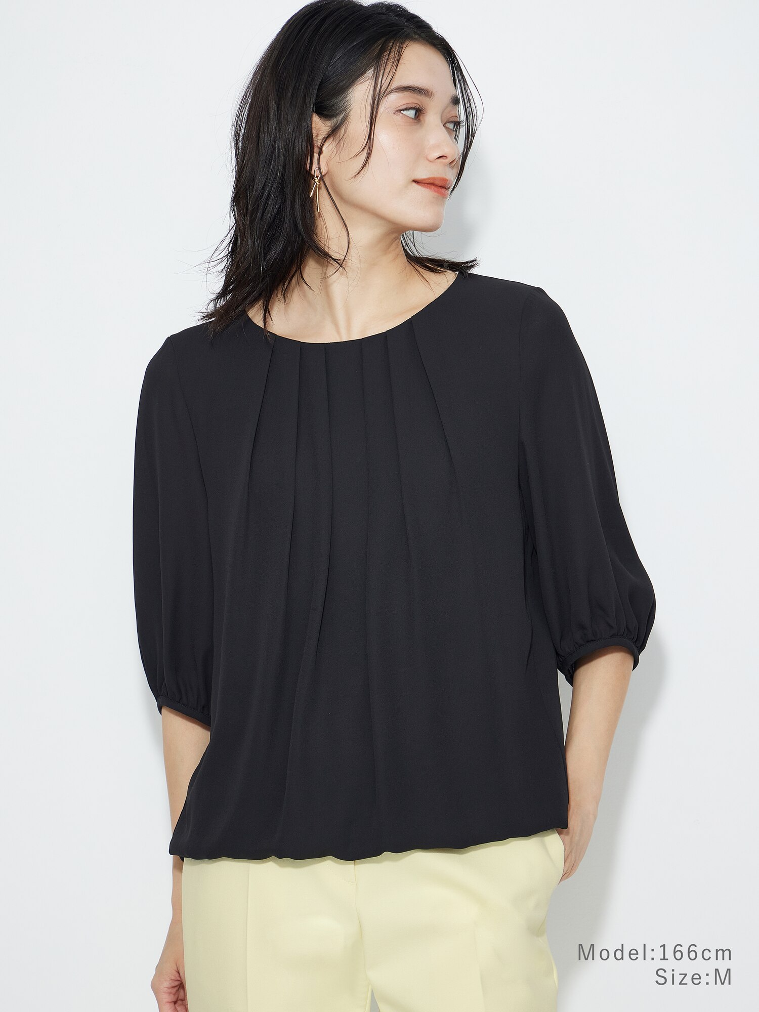 ♦新品未使用インディビTシャツ　トゥモローランドブラウス2点　プラステパンツ1点 PLST(プラステ)公式 | トリアセブレンド2WAYブラウス