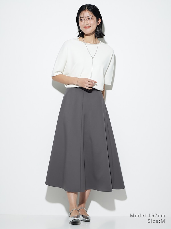 スキューバジャージーフレアスカート