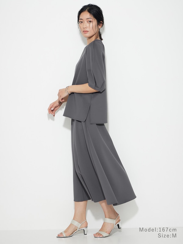 スキューバジャージーフレアスカート