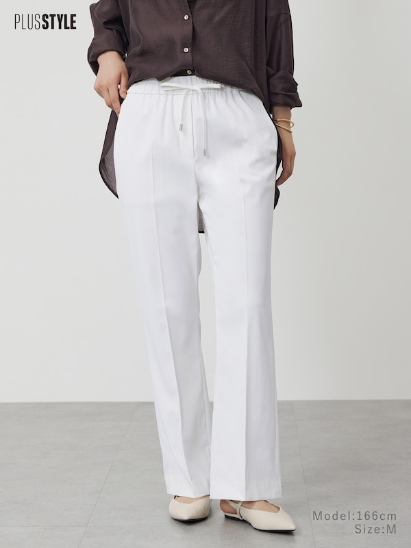 ソフトフレアパンツ（リネンブレンド）