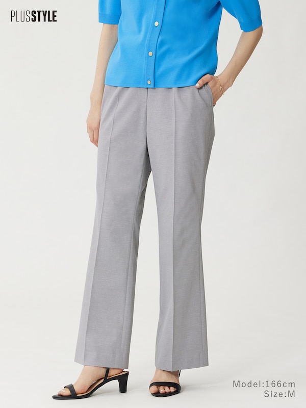 ソフトフレアパンツ（リネンブレンド）