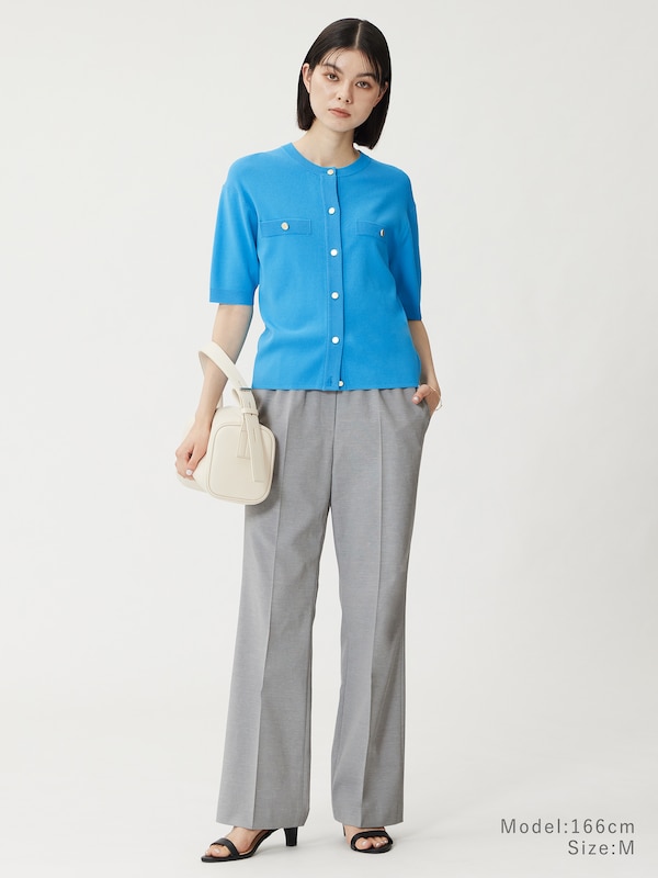 ソフトフレアパンツ（リネンブレンド）