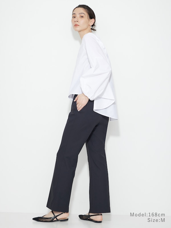 ソフトフレアパンツ（リネンブレンド）