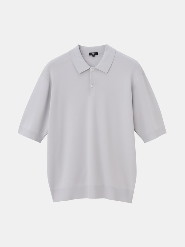 UVカットレーヨンブレンドニットポロシャツ