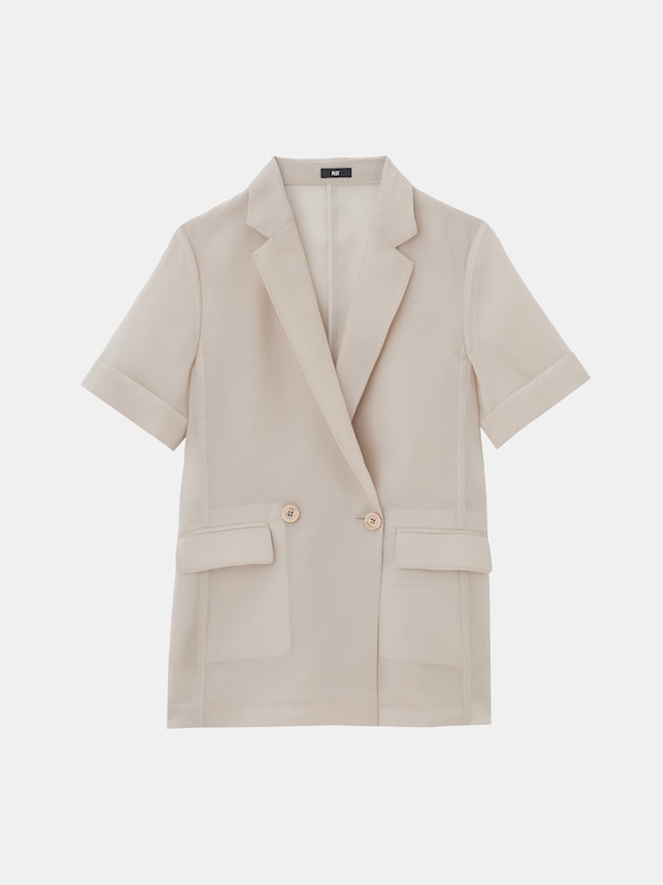 シアーオーガンジーハーフスリーブジャケット