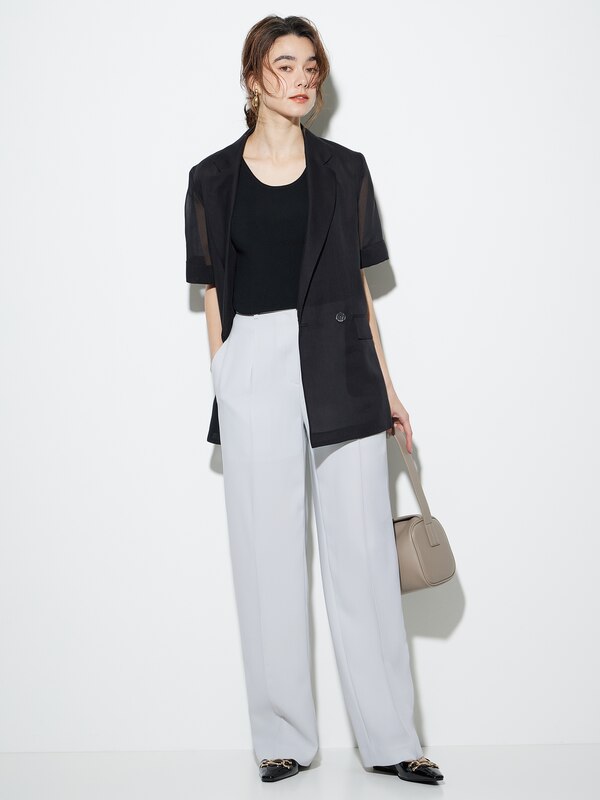 シアーオーガンジーハーフスリーブジャケット