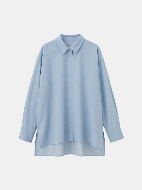 シャンブレーパールボタンシャツ