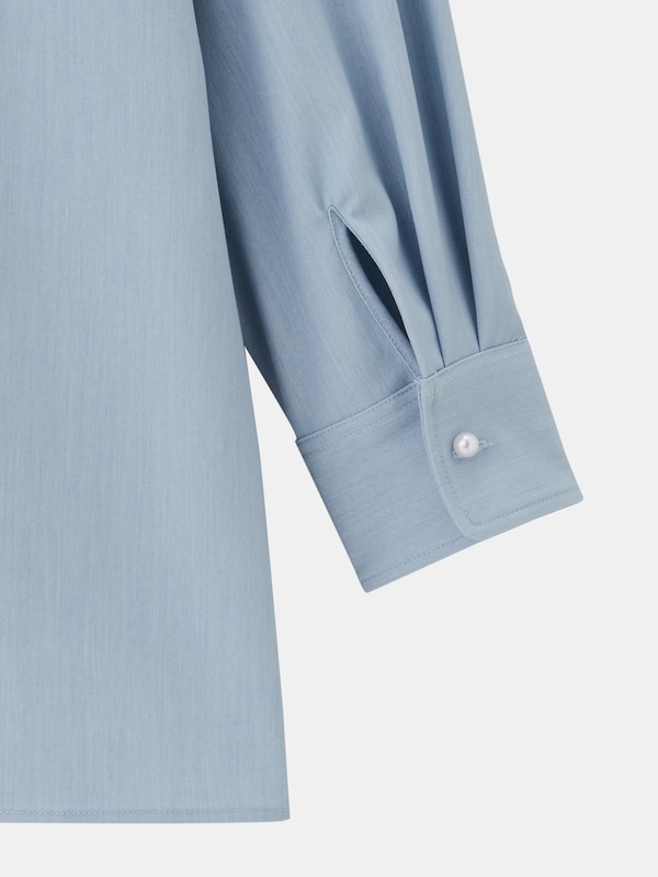 シャンブレーパールボタンシャツ