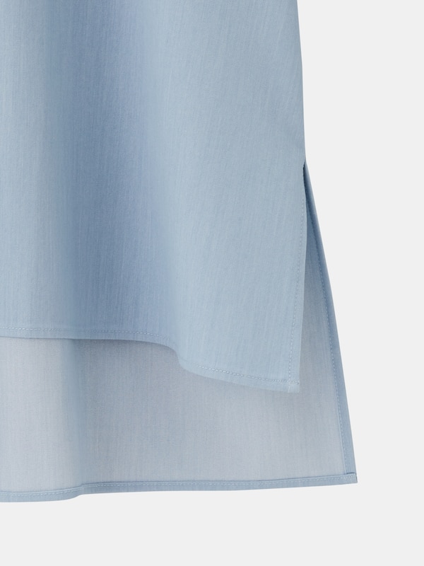 シャンブレーパールボタンシャツ