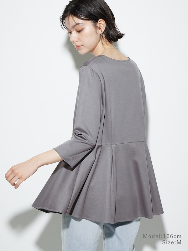 グロスジャージーペプラムTシャツ