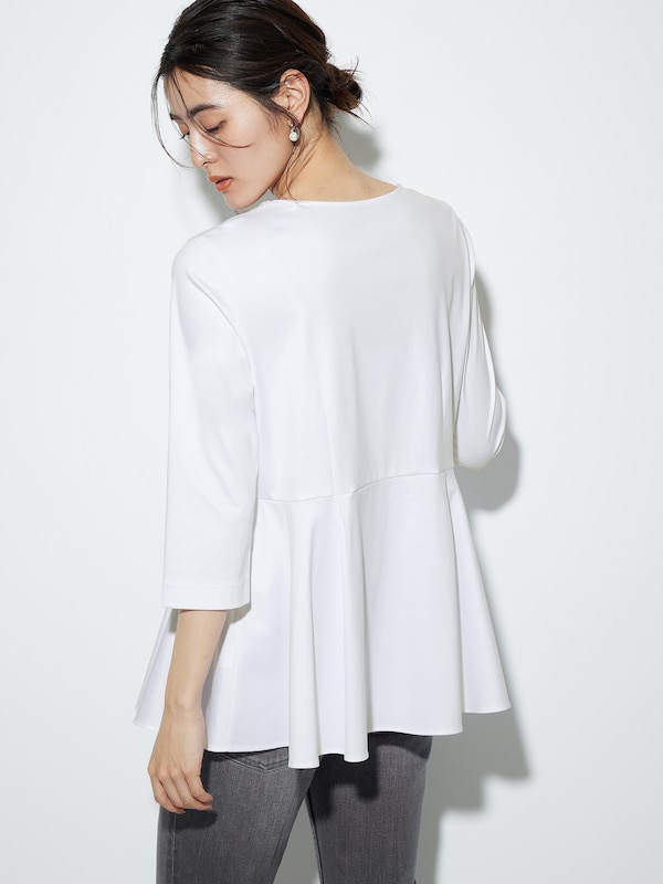 グロスジャージーペプラムTシャツ