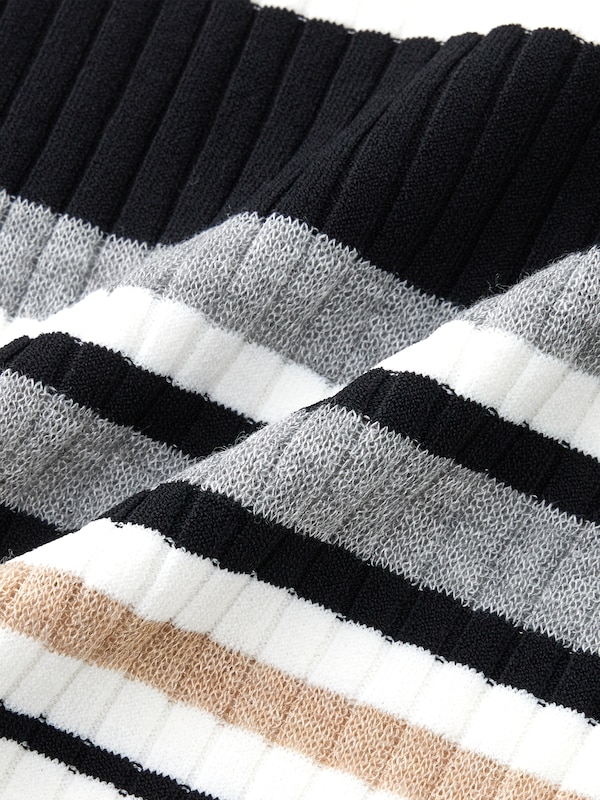 シアーマルチボーダーセーター