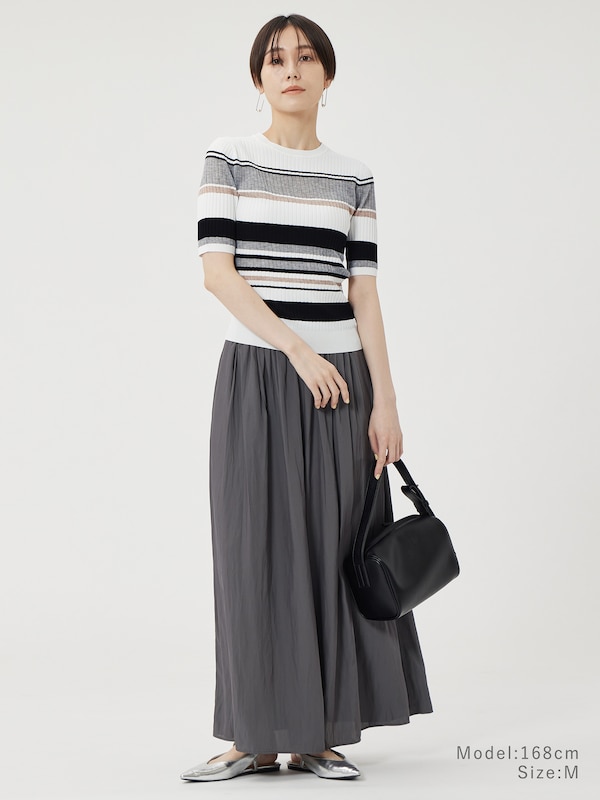 シアーマルチボーダーセーター