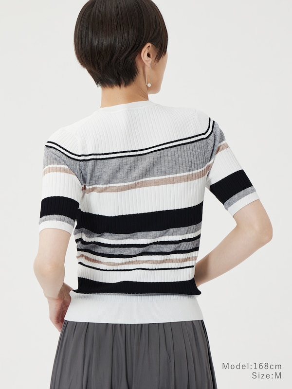 シアーマルチボーダーセーター