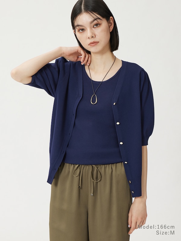 UVカットレーヨンブレンド2WAYカーディガン
