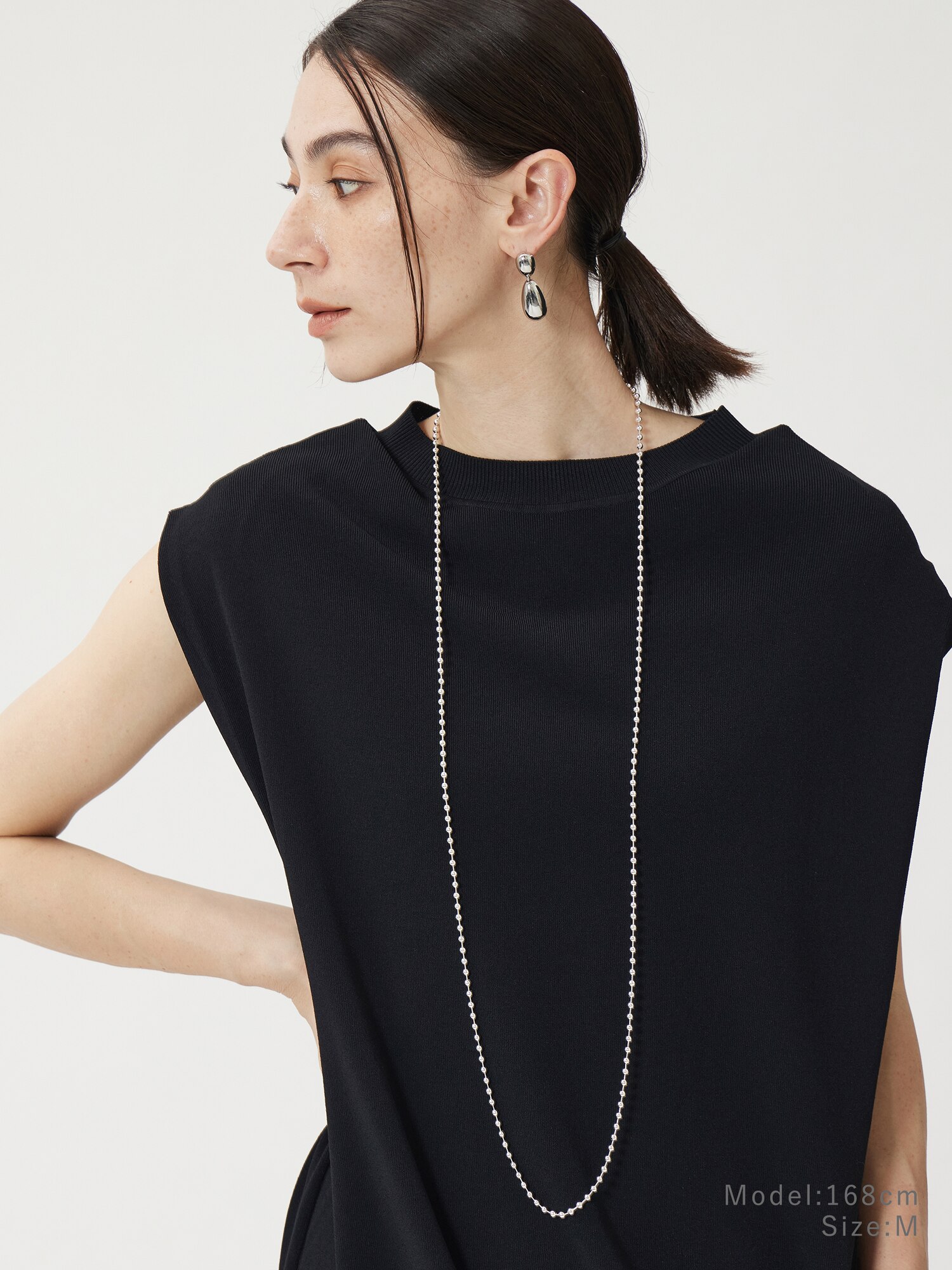 ⭐︎入学式　結婚式⭐︎プラステ　ポリレーヨンストレートワンピース　ブローチ　セット PLST(プラステ)公式 | UVカットレーヨンブレンドナローワンピース