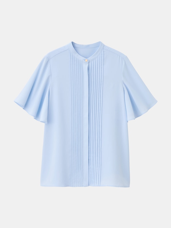 ジョーゼットフロントピンタックブラウス