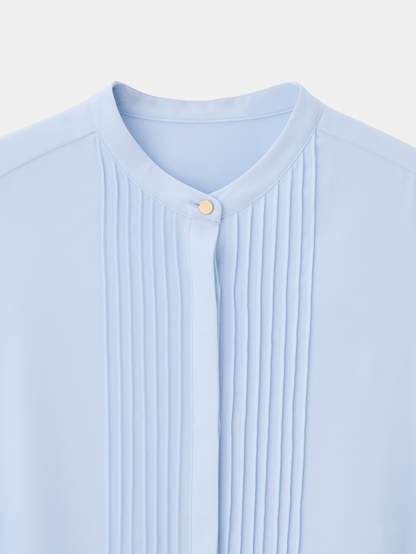 ジョーゼットフロントピンタックブラウス